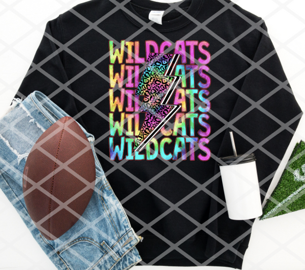 Bright Wildcats Sublimation or HTV Transfer