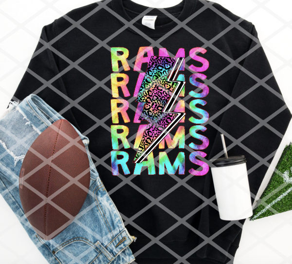 Bright Rams Sublimation or HTV Transfer