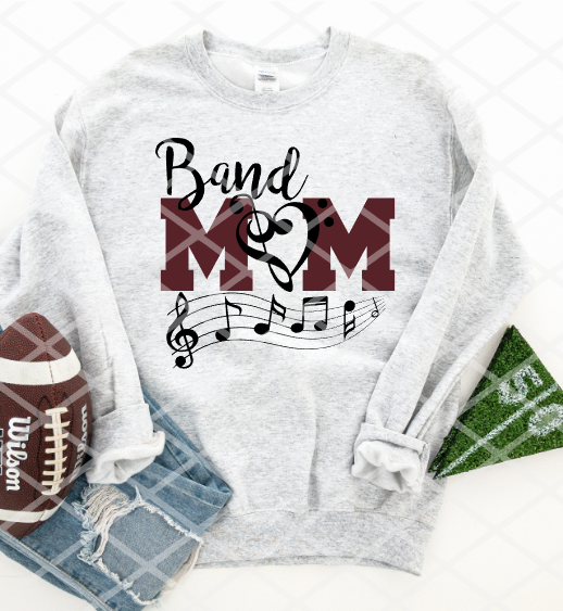 Band Mom- you pick the color -  Sublimation or HTV Transfer