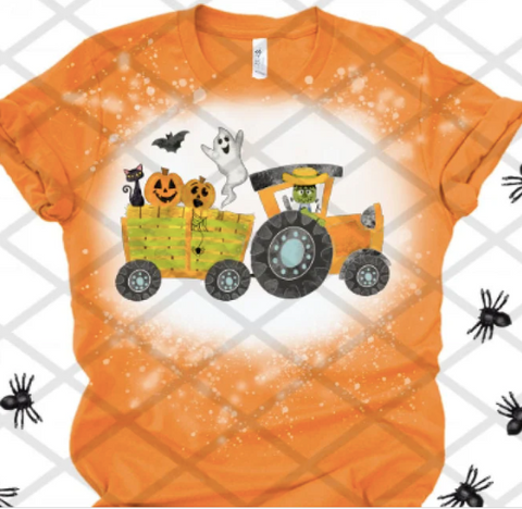 HTV Halloween Tractor, Ready to Press Transfer
