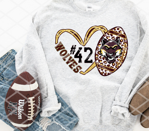 Homecoming 2022 Wolves Football Heart Sublimation or HTV Transfer