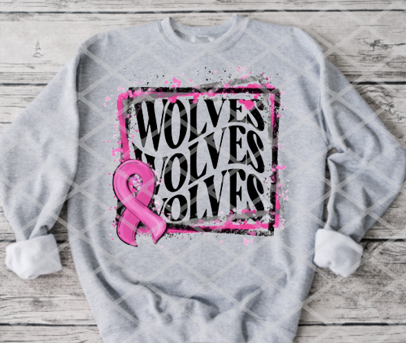 Wolves Cancer Awareness, Ready to Press Sublimation Transfer