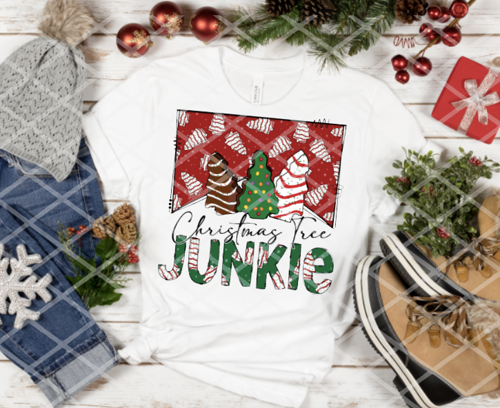 Christmas Tree Junkie, Sublimation Transfer