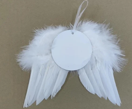 Sublimation Angel Wings Memorial Hanger, Ornament, or Car Hanger