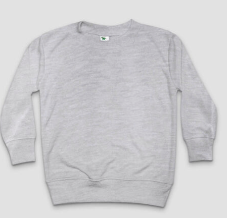 Gray Long Sleeve Sweatshirt - 65% Polyester