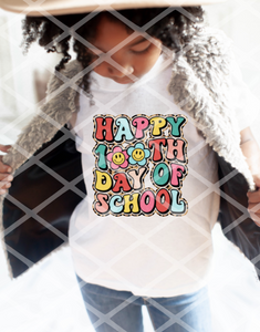 Happy 100th Day of School Sublimation Transfer