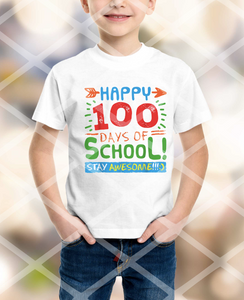 Happy 100 Days of School Sublimation Transfer