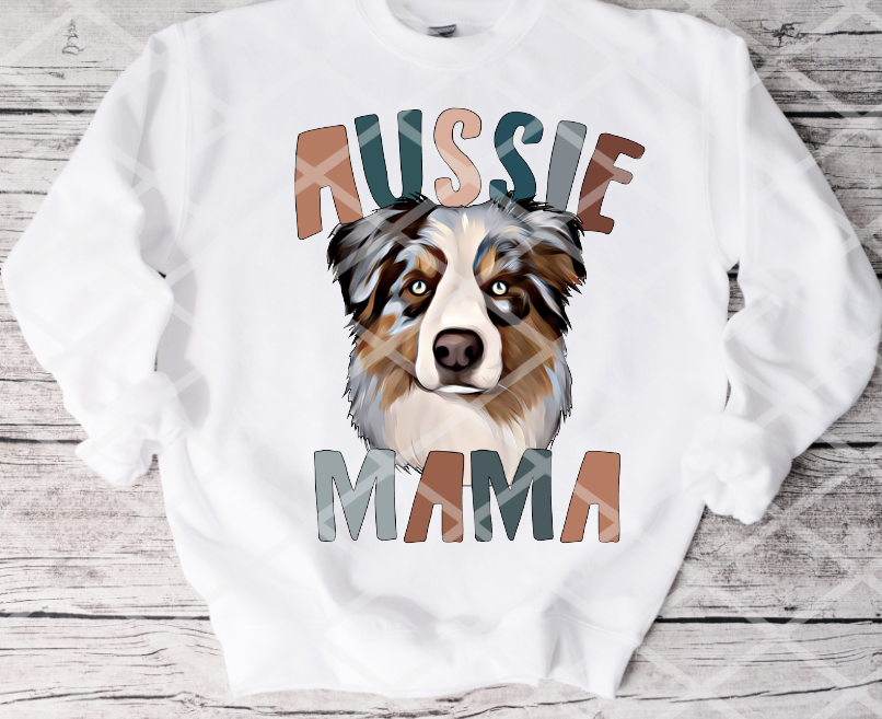 Aussie Mom, Dog Sublimation transfer