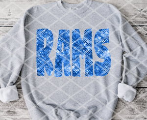 Rams Sublimation or HTV Transfer