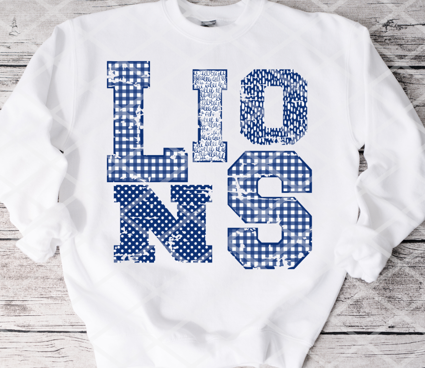 Lions Sublimation or HTV Transfer