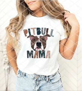 Pitbull Mama, Dog Sublimation transfer