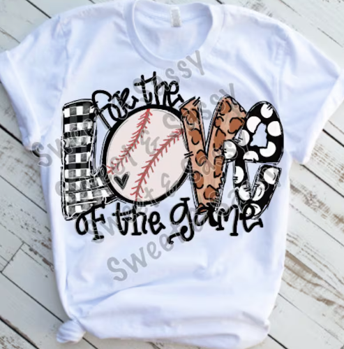 For the love of the game, Baseball Sublimation Transfer