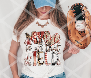 My heart is on that field, Baseball Sublimation Transfer