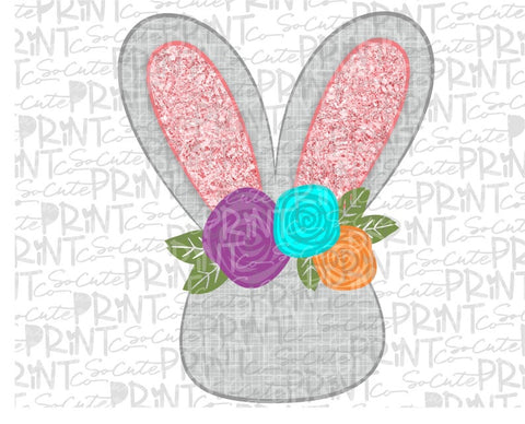 Floral Bunny Ears Easter