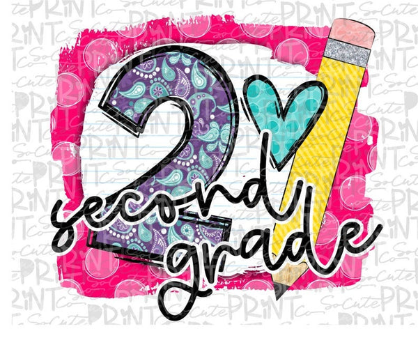 Grade Level Sublimation Transfers, Kindergarten, First grade, Second Grade, Third grade, fourth grade