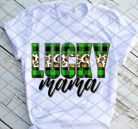 Lucky Mama, St Patrick's Day Sublimation Transfer, Ready to Press