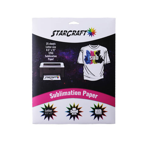 StarCraft Sublimation Paper 8.5" x 11" - 25 Pack