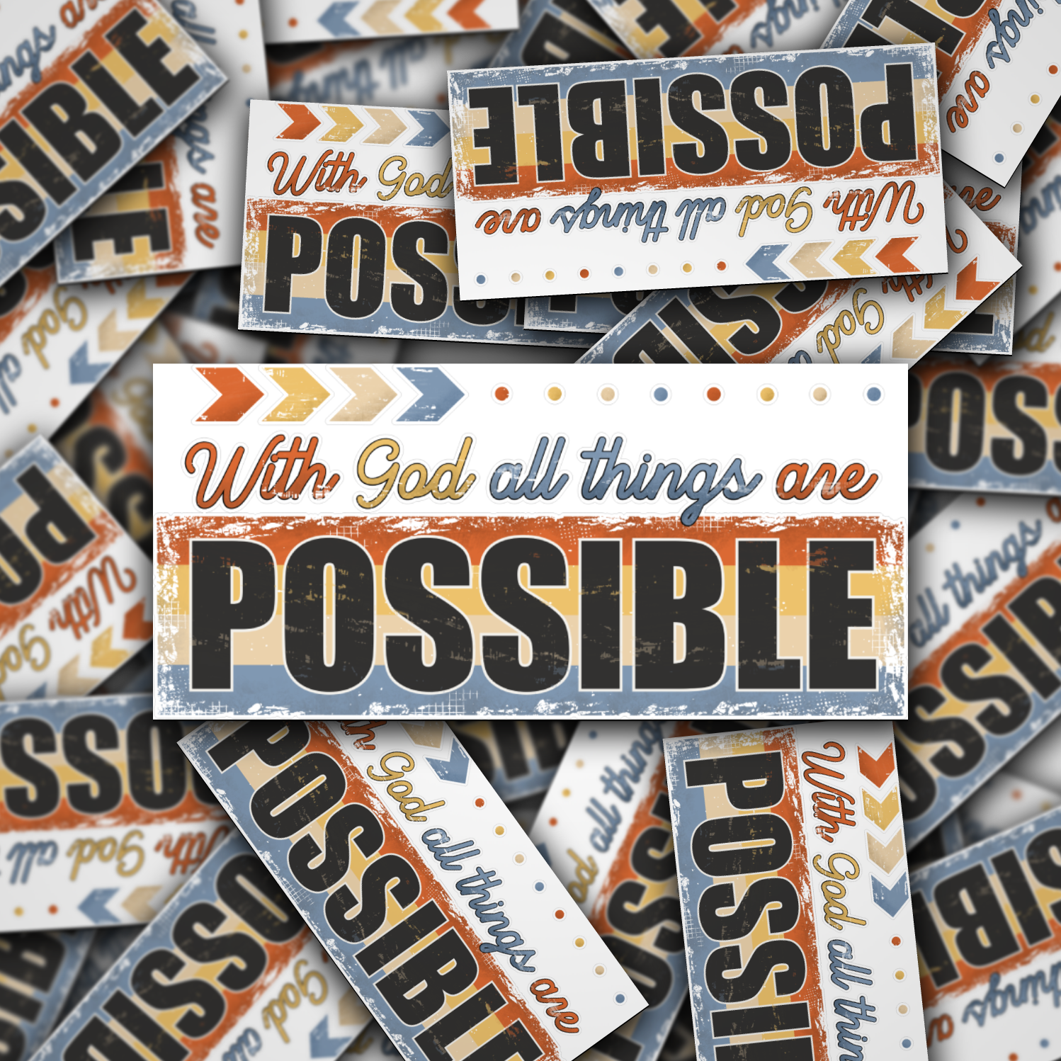 With God all things are Possible Vinyl Decal